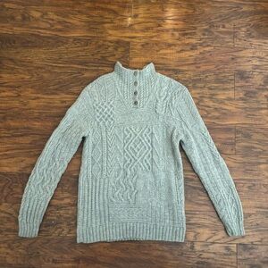 Vintage lauren Ralph Lauren Hand Knitted Quarter Zip Sweater Adult Size M